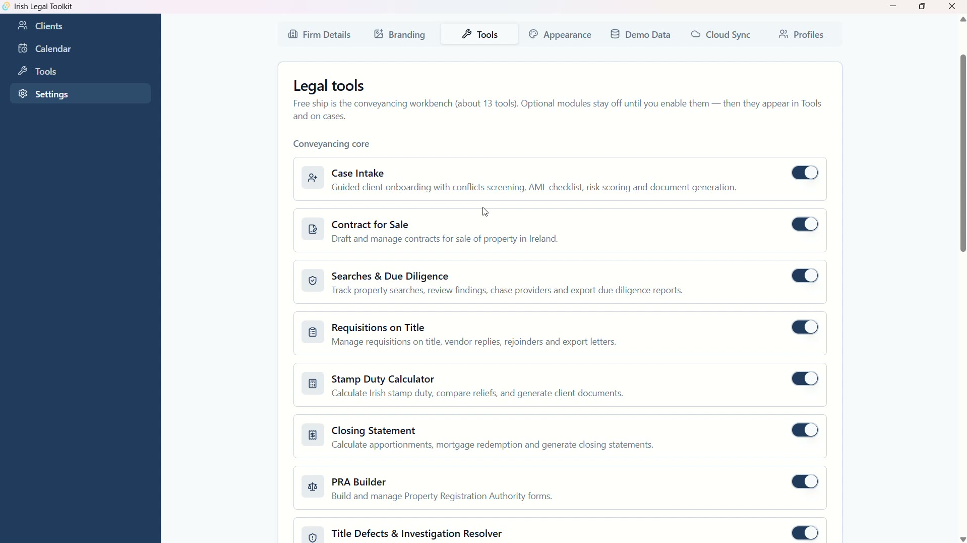 File essentials screen